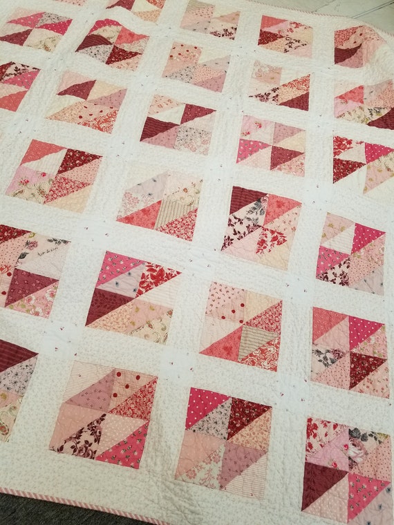 Countryside Valentine Quilt Kit...pattern designed by Mickey Zimmer, Valentine's Day, red and pink, girly quilt kit