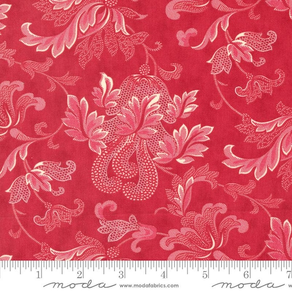 Etchings, Collections for a Cause, Red 44335 13 by 3 Sisters and Howard Marcus for Moda Fabrics