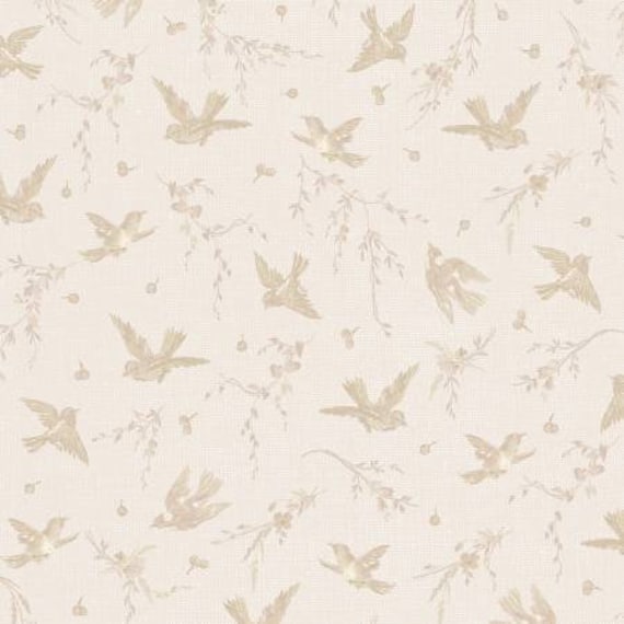 Birdsong Birds Cream 10651M-E by Jera Brandvig of Quilting in the Rain for Maywood Studios