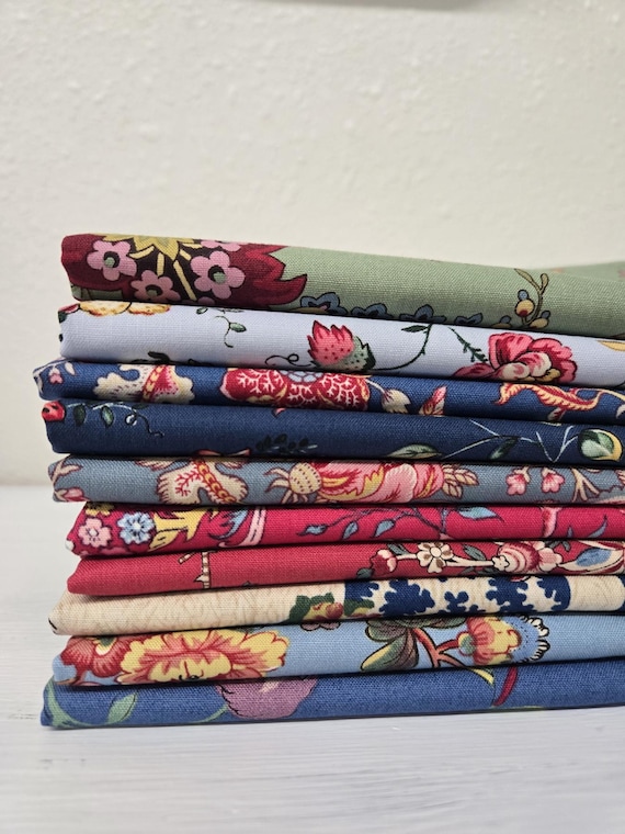 Petra Prins Collection...Floral Bazaar HALF Yard bundle...Devonstone Collection...10 prints