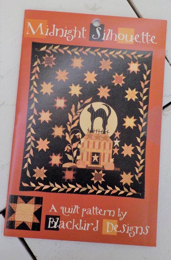 Midnight Silhouette by Blackbird Designs...Alma Allen and Barb Adams...quilt pattern, applique pattern, halloween