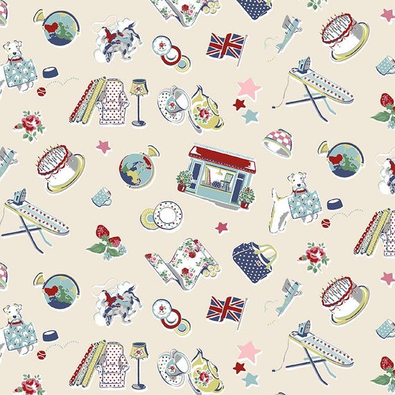 Cath Kidston Signature Collection...C18371-CREAM...Riley Blake Designs