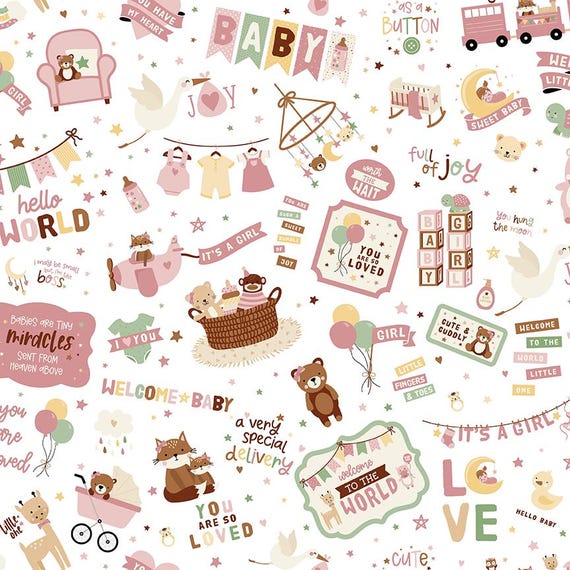 Baby Girl...C16770-WHITE...Lori Whitlock...Riley Blake Designs