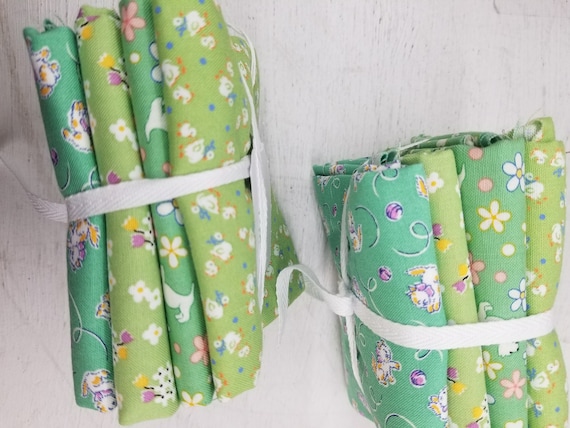 30's Nursery Rhyme bundle...Green...4 fat quarters