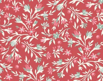 Birdsong Flower Bunch Multi Red 10652M-RZ by Jera Brandvig of Quilting in the Rain for Maywood Studios