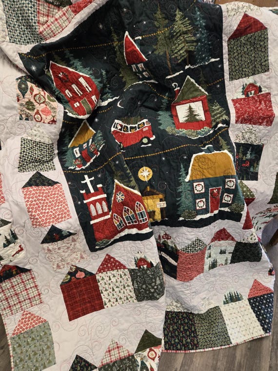 Christmas-Town Quilt Kit...designed by Mickey Zimmer...featuring Christmas is in Town by Sandy Gervais