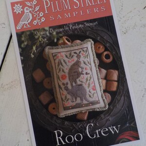 Roo Crew by Plum Street Samplers...cross stitch pattern, kangaroo cross stitch