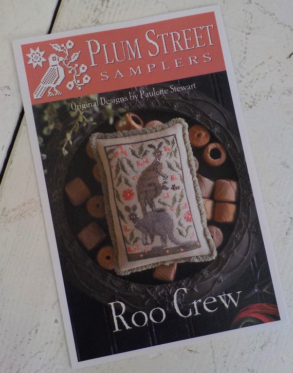 Roo Crew by Plum Street Samplers...cross stitch pattern, kangaroo cross stitch