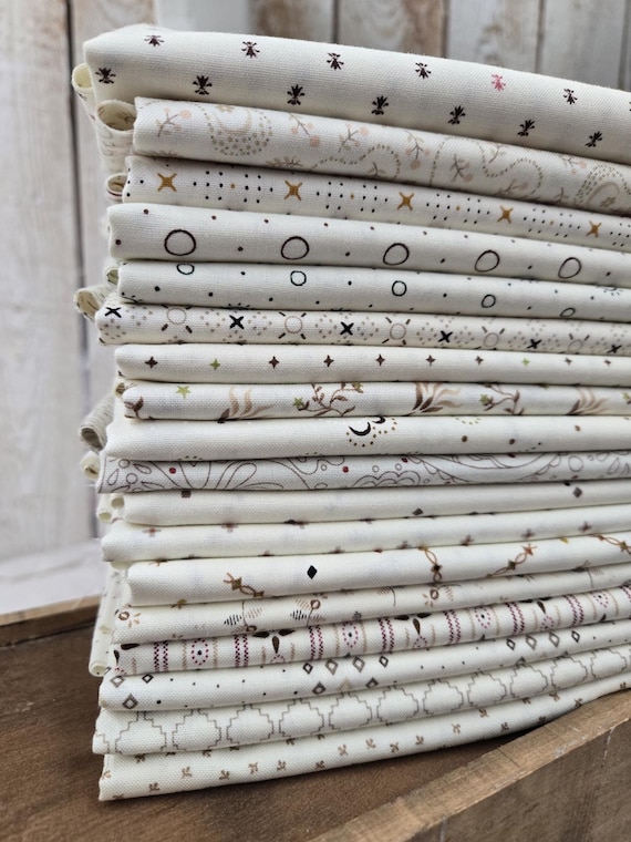 Buttercream & Brickle Bits...HALF Yard Bundle...Kim Diehl...Henry Glass Fabrics...18 Prints
