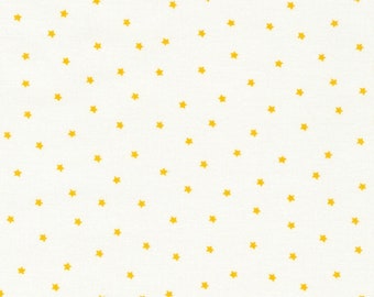 Hints of Prints, Flowerhouse 30's Stars Yellow FLHD219025 by Debbie Beaves for Robert Kaufman Fabrics