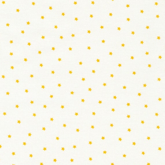 Hints of Prints, Flowerhouse 30's Stars Yellow FLHD219025 by Debbie Beaves for Robert Kaufman Fabrics