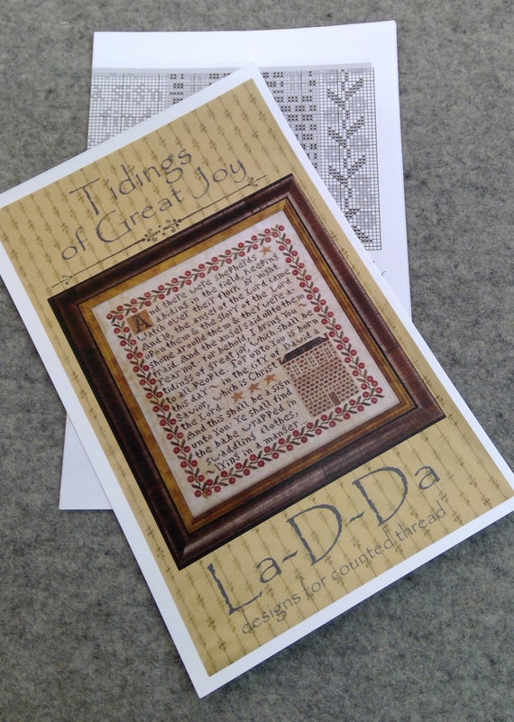 Tidings of Great Joy by La-D-Da...cross stitch pattern, Christmas cross stitch