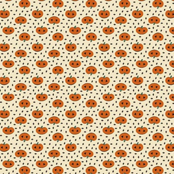 Historic Halloween...R331390D CREAM...Jack O'Lanterns...Judie Rothermel...Marcus Fabrics