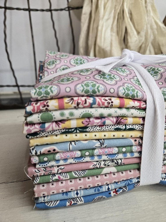 Guinevere...curated HALF Yard Bundle...Emma Newman of Gathering Thread...Devonstone Collection...14 prints