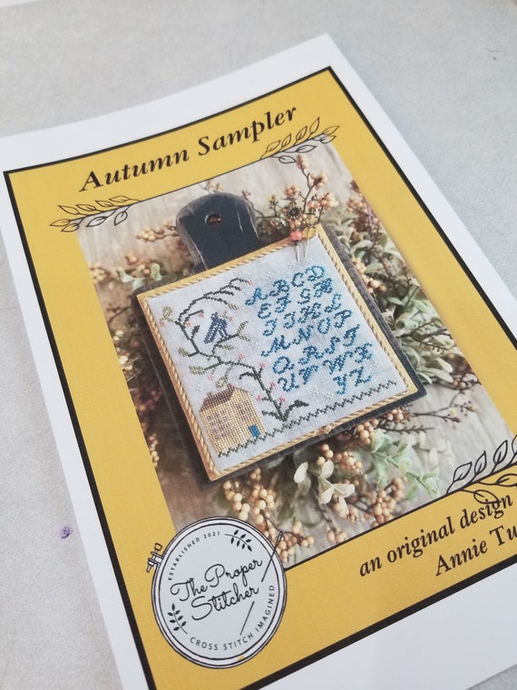 Autumn Sampler by Annie Turner of the Proper Stitcher...cross stitch pattern, Autumn cross stitch