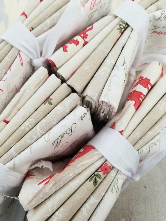 A Christmas Carol...Low Volume FQ Bundle...3 Sisters...Moda Fabrics