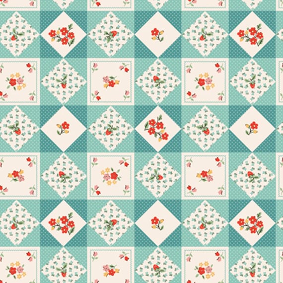 Farmhouse Fancy...cherry pie teal...Elea Lutz...Poppie Cotton