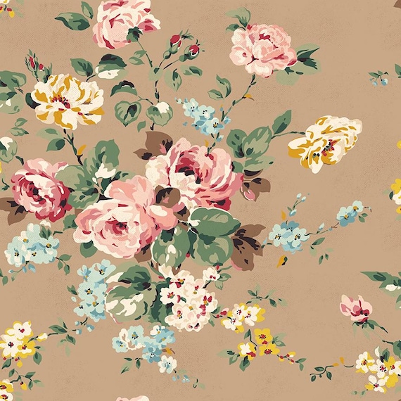 Rose & Violet's Bouquet des Fleurs...C17290-tan...designer Miss Rose Sister Violet...Riley Blake Designs