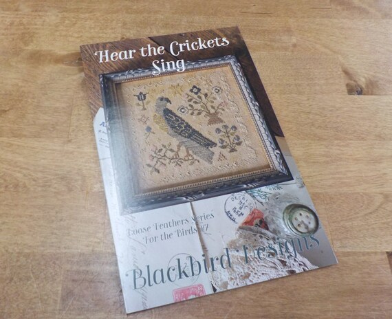 Hear the Crickets Sing, Loose Feathers Series For the Birds #7, by Blackbird Designs...cross-stitch design