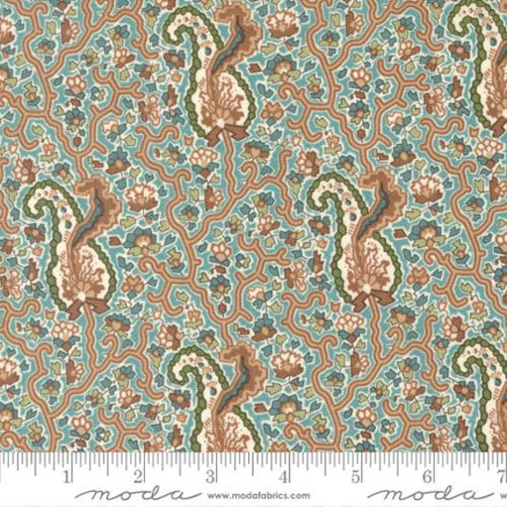 Dinah's Delight 1830-1850 Robins Egg 31671 13 designed by Betsy Chutchian for Moda Fabrics