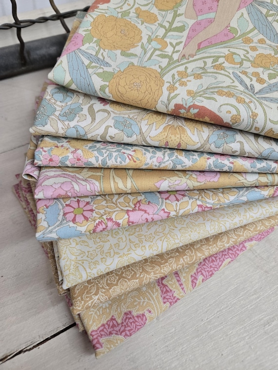 Songbird...Mustard HALF Yards...a Tilda Collection...Tone Finnanger...8 prints