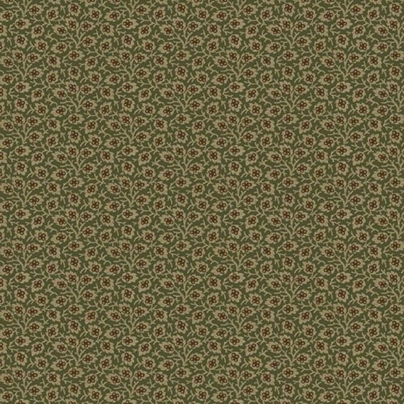 Old Village Greens...R171784D-GREEN...sweet leaves...Pam Buda...Marcus Fabrics