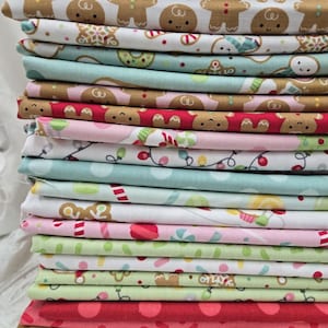 Gingerbread Kisses...HALF Yard Bundle...Doodlebug Designs...Riley Blake Designs...21 prints