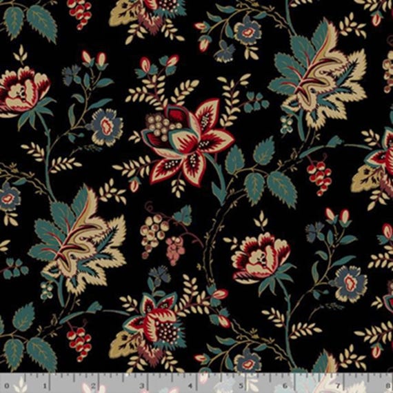 Elegant Estate...R331185D BLACK...Jacobean...Judie Rothermel...Marcus Fabrics