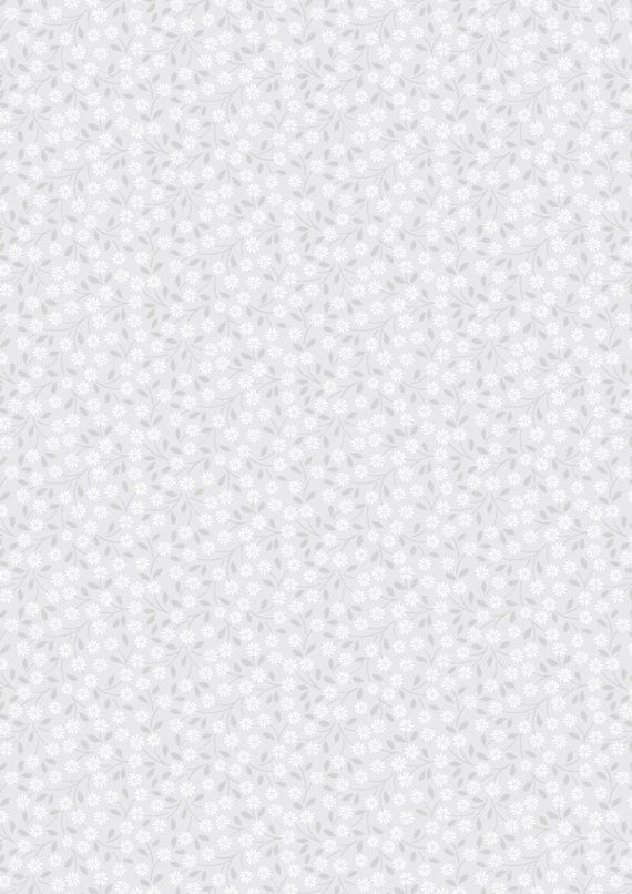 Forever Blooms...CC65.1 Interlaced Blossoms...bright grey...Cassandra Connolly...Lewis & Irene