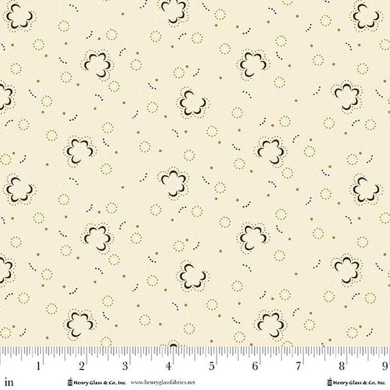 Buttercream & Brickle Bits...1953-40 Cream...Kim Diehl...Henry Glass Fabrics