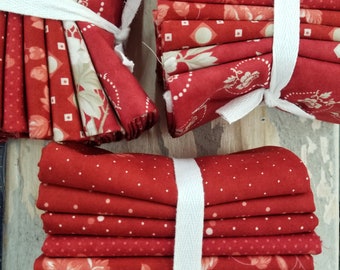 Ridgewood Ruby and Cherry Fat Quarters designed by Minick and Simpson for Moda Fabrics