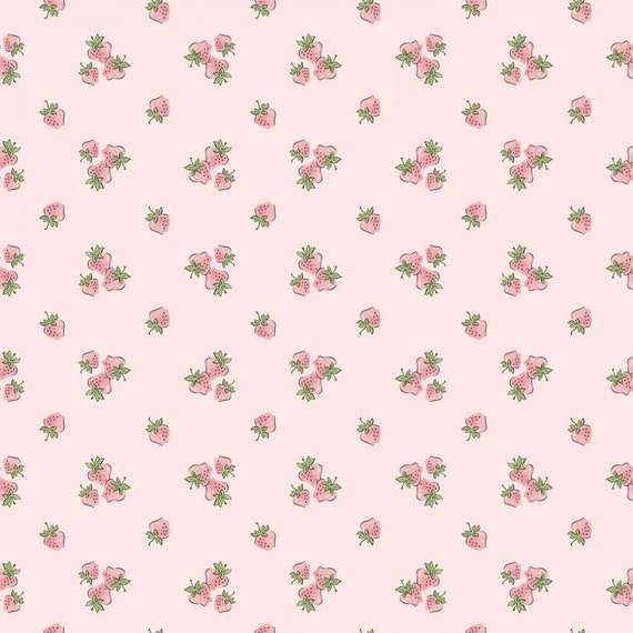 Garden Party Blush Strawberry Fields GP23303 by Sheri McCulley for Poppie Cotton