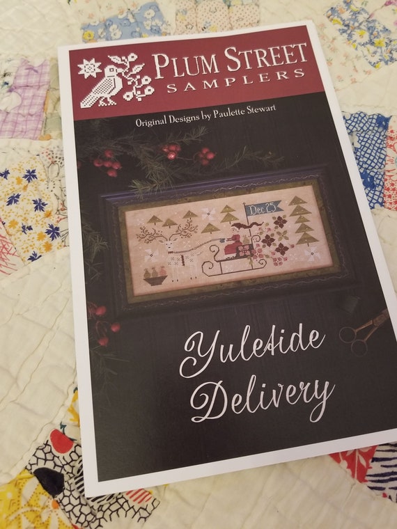 Yuletide Delivery by Plum Street Samplers...cross stitch pattern, Christmas cross stitch, winter cross stitch