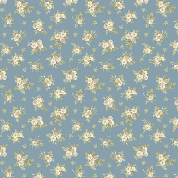 Just Rosy...R651144D-Blue...Smithsonian Collection...Marcus Fabrics