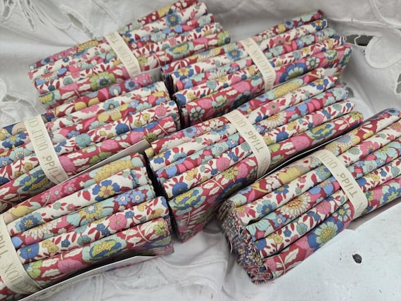 Wallflower...Burgundy/Pink FQ Bundle...a Tilda Collection...Tone Finnanger...5 prints