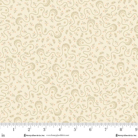 Buttercream & Brickle Bits...1947-40 Cream...Kim Diehl...Henry Glass Fabrics