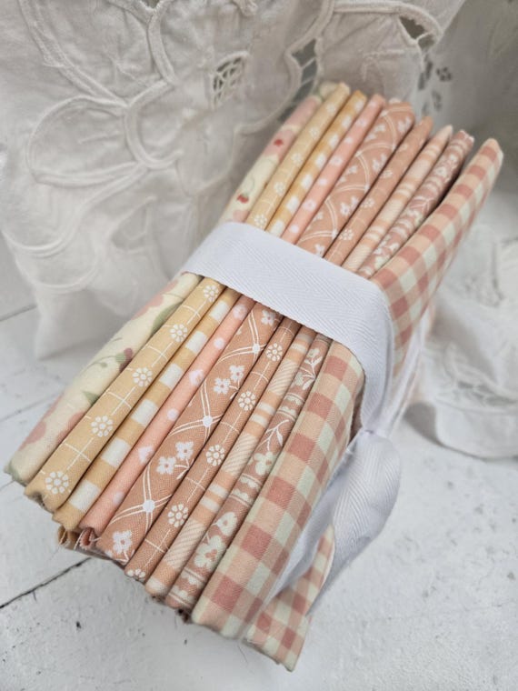 Cottage Charm...HALF YARD Yellow & Citrus Orange Bundle...Heather Briggs of My Sew Quilty Life...Moda Fabrics...9 prints