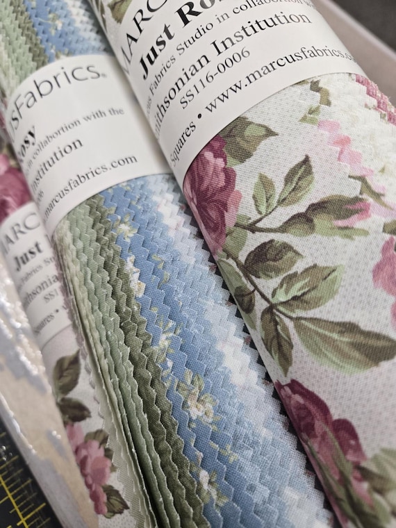Just Rosy...10 inch Squares...Smithsonian Collection...Marcus Fabrics