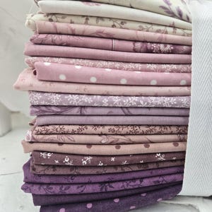 3 Sisters Favorites...Vintage Linens...Lavender Fields...HALF Yard Bundle...Moda Fabrics...21 prints