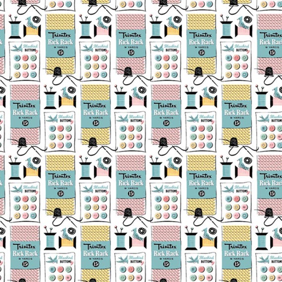 Granny's Sewing Room...Sew Notions white...GS25922...Sheri McCulley...Poppie Cotton
