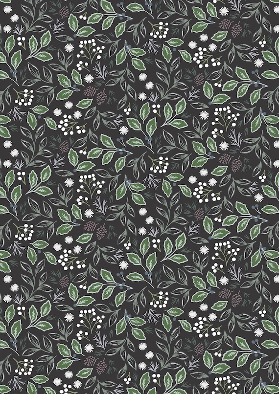 Winter's Garden...CC73.3...Quiet Beauty...charcoal pearlescent...Cassandra Connolly...Lewis & Irene