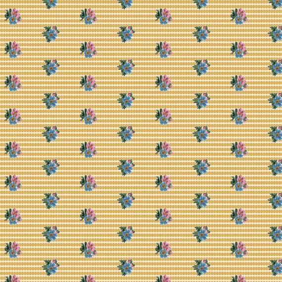 Heritage Garden...DV7516...Summer Path Yellow...Emma Newman of Gathering Thread...Devonstone Collection