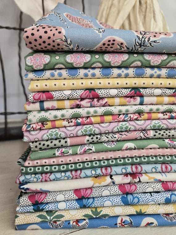 Guinevere...curated HALF Yard Bundle...Emma Newman of Gathering Thread...Devonstone Collection...19 prints