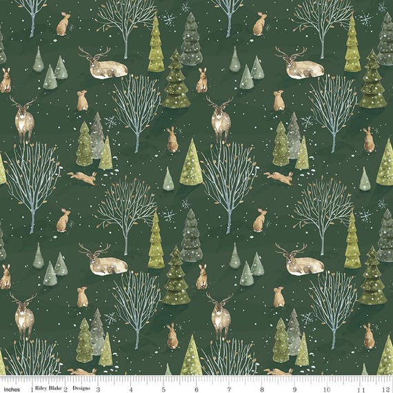 Santa's Tree Farm...CD16451 FOREST...Lisa Audit...Riley Blake Designs