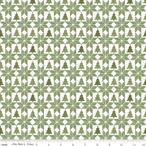 Magical Winterland...Patchwork Green C14946-GREEN...Lisa Audit...Riley Blake Designs