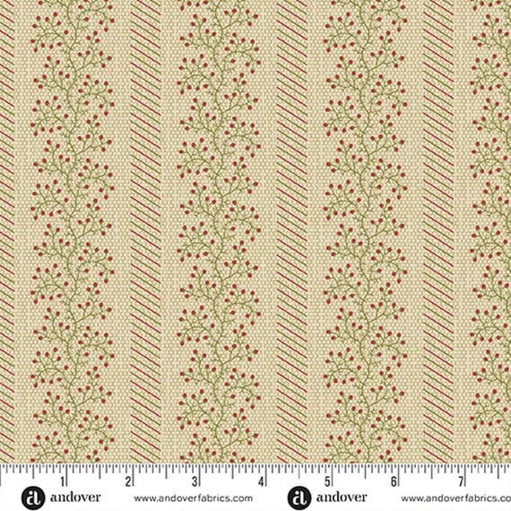 Joy...Peppermint Mistletoe A-1049-L...Edyta Sitar of Laundry Basket Quilts...Andover