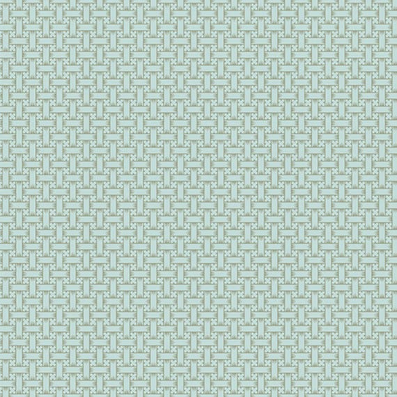 Abloom Teal Basketweave A-870-T designed by Renee Nanneman for Andover