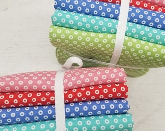 30's bundle...Circle Dots...5 fat quarters