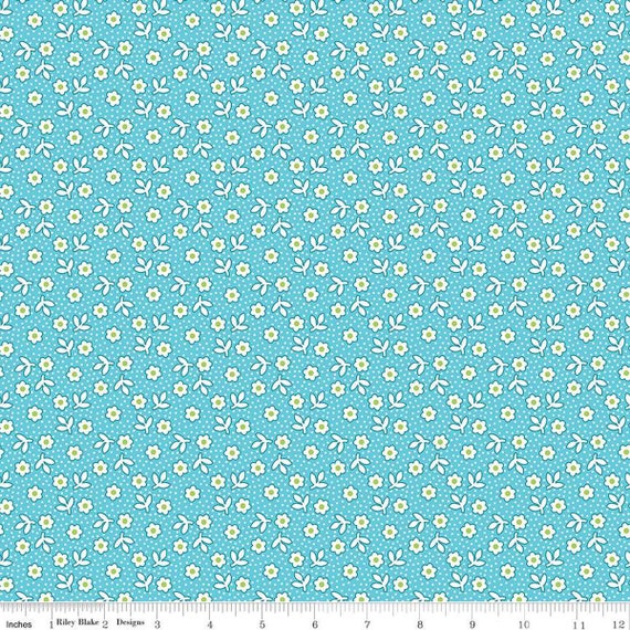 Storytime 30s Daisies C13866-AQUA by RBDDesigners