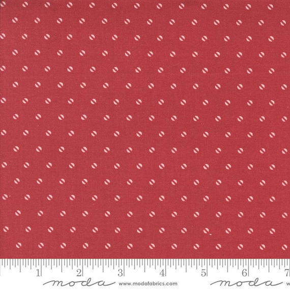 Hollyhocks & Roses...Geranium Red 3058-18...Bunny Hill Designs...Moda Fabrics